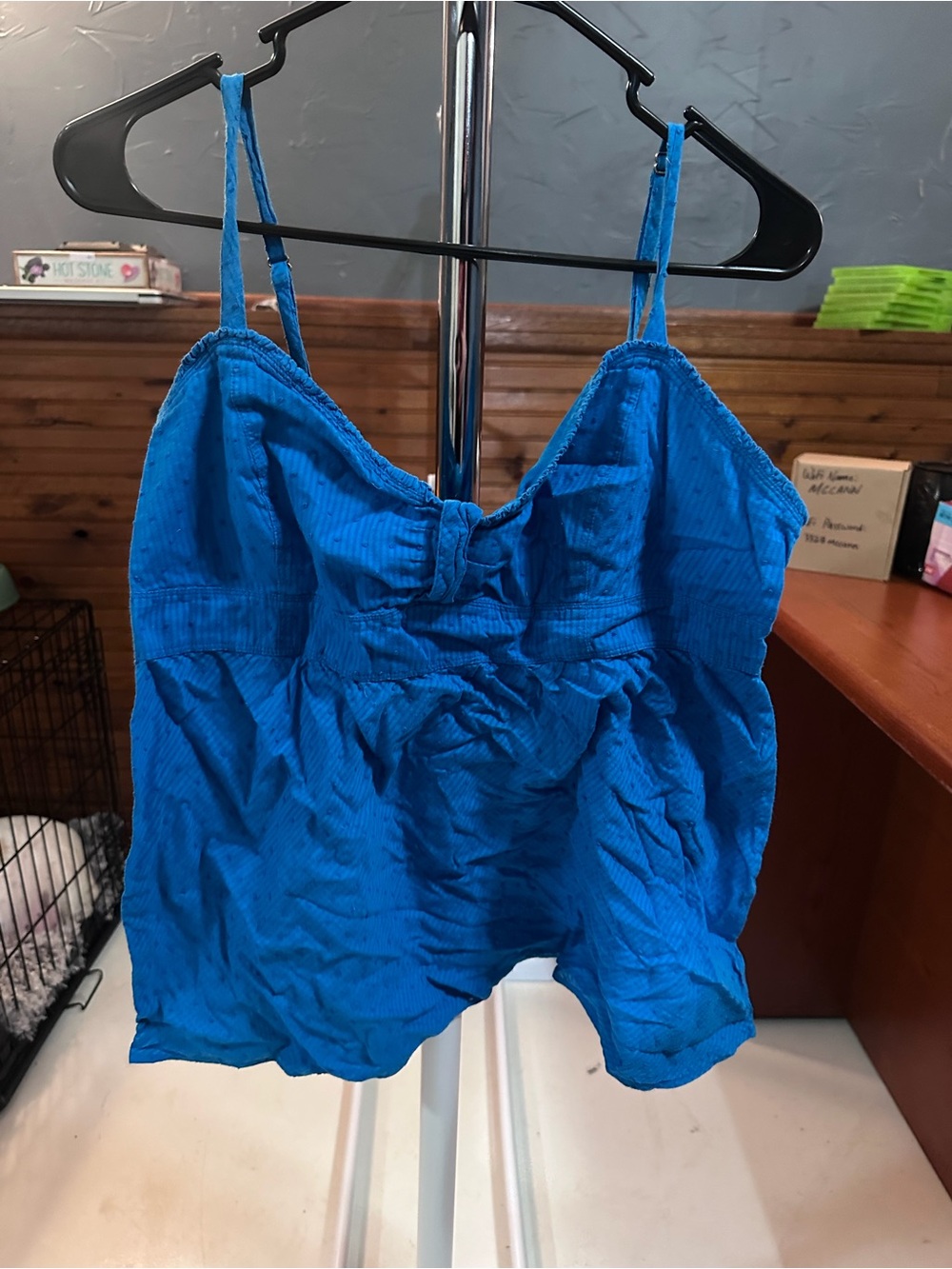 Arizona Jean Company Royal Blue Spaghetti Strap Camisole with Front Knot
